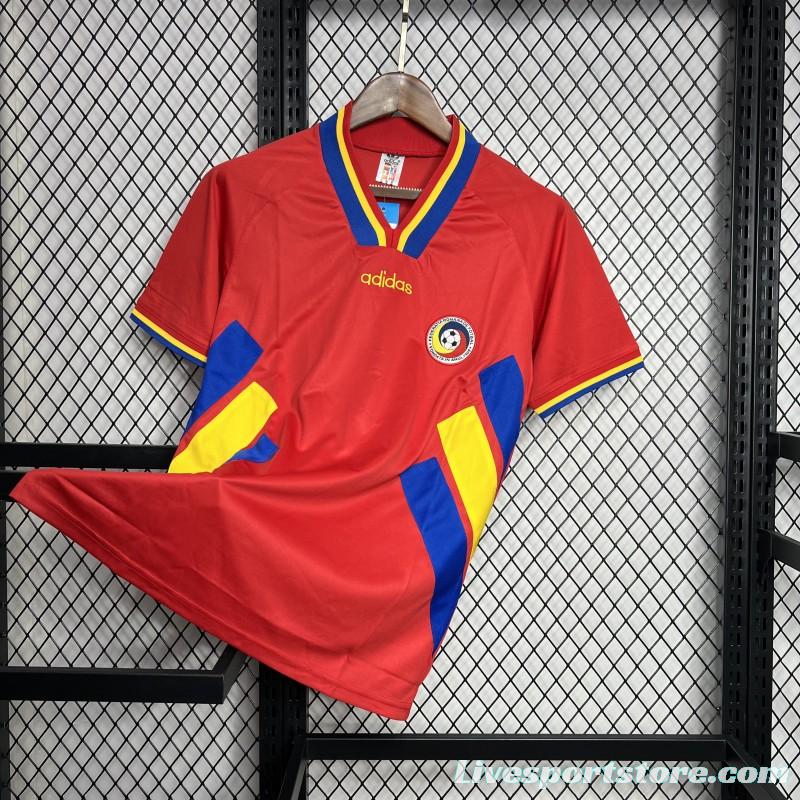 Retro 1994 Romania Away Red Jersey