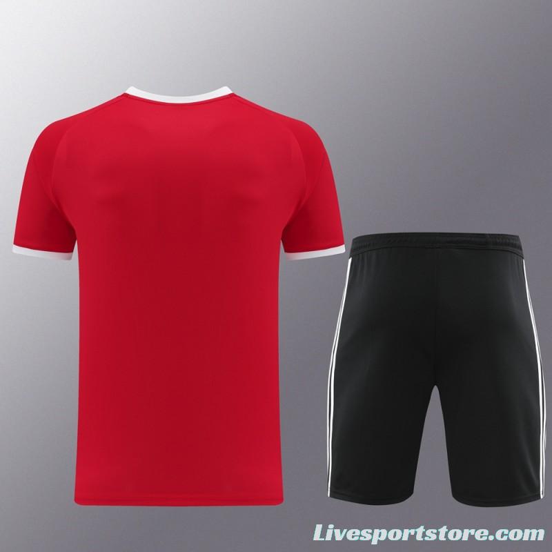 24/25 Adidas Original Red Short Sleeve Jersey+Shorts