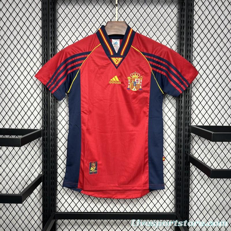 Retro 1998 Spain Home Jersey