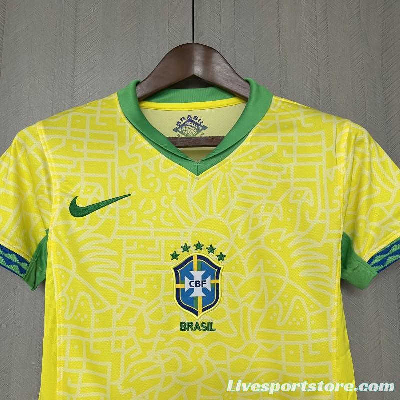 2024 Womens Brazil Home Shirt Jersey