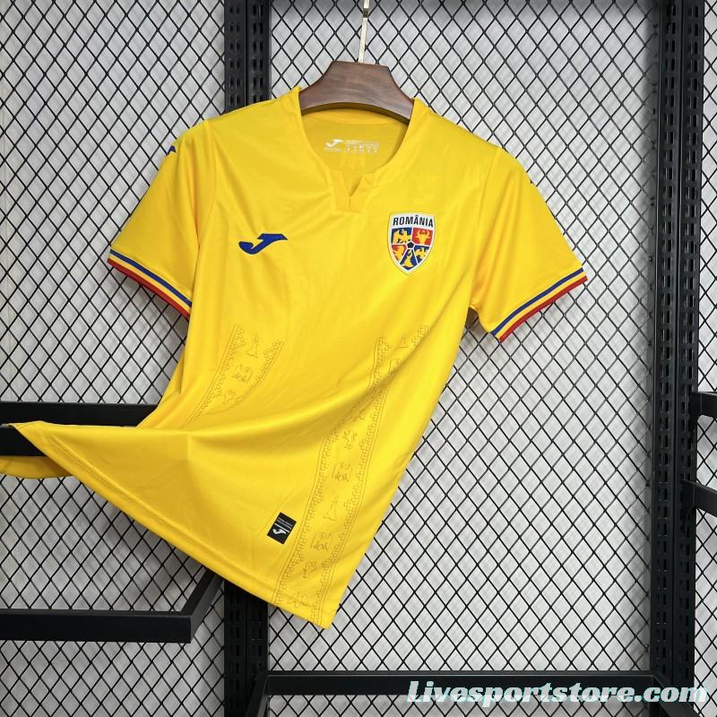 2024 Romania Euro Home Jersey