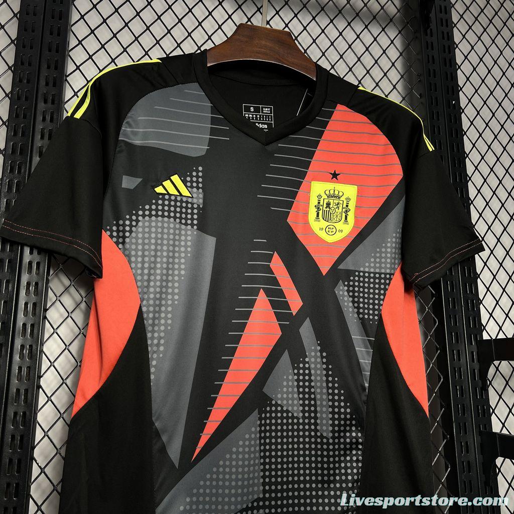 2024 Spain Euro Goalkeeper Black Jersey