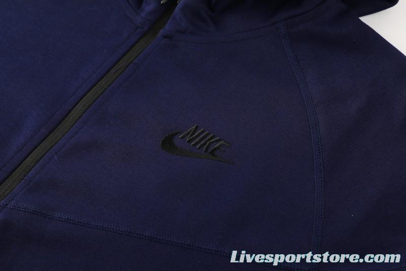 24/25 Nike Navy Hoodie Full Zipper Jacket +Long Pants