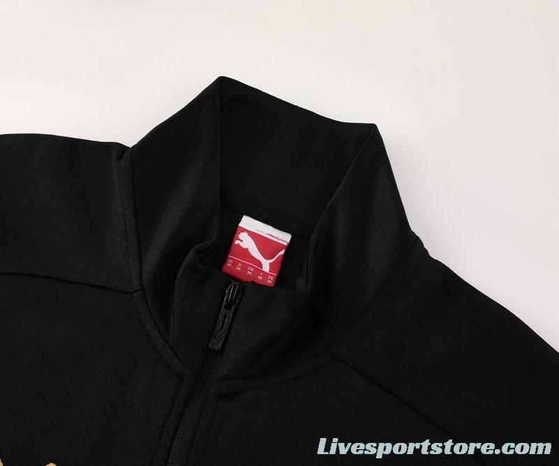 24/25 AC Milan Black/Red Full Zipper Jacket +Long Pants