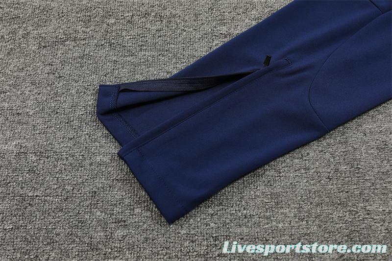 24/25 Arsenal Blue Half Zipper Jacket+Long Pants