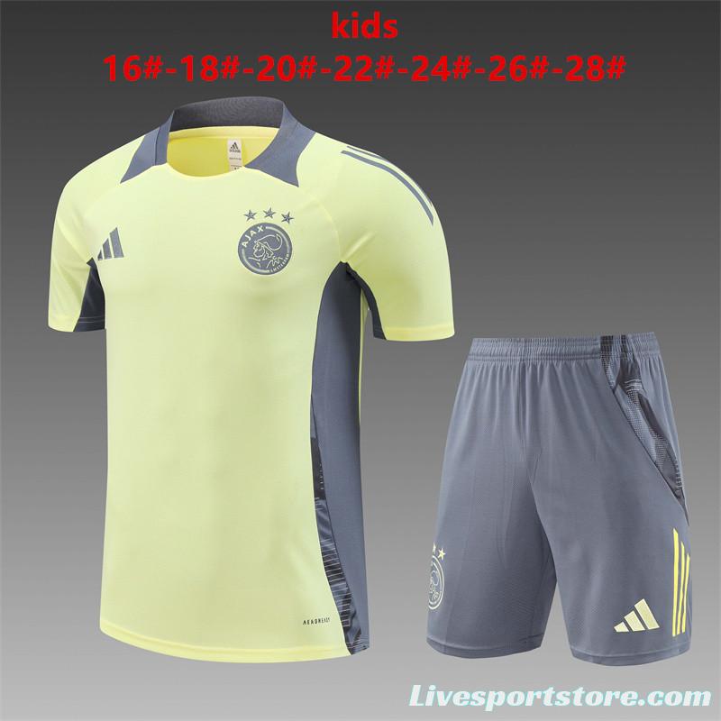 24/25 Kids Juventus Yellow Short Sleeve Jersey+Shorts