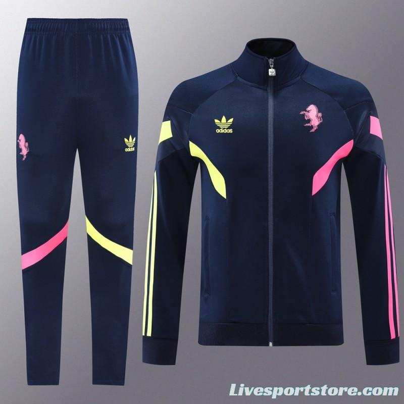 24/25 Juventus Navy Full Zipper Jacket +Long Pants