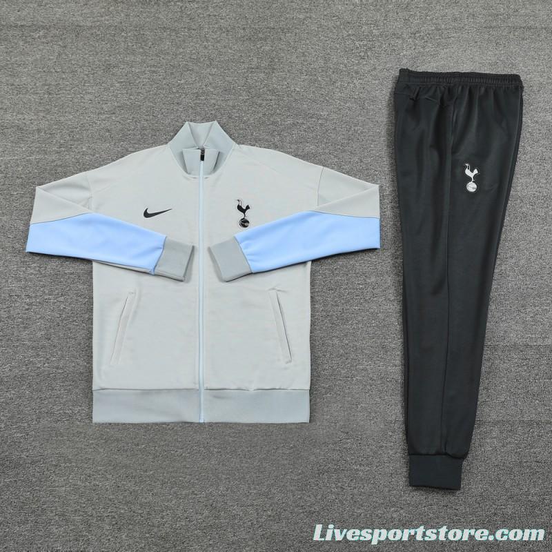 24/25 Tottenham Hotspur Grey Full Zipper Jacket +Long Pants