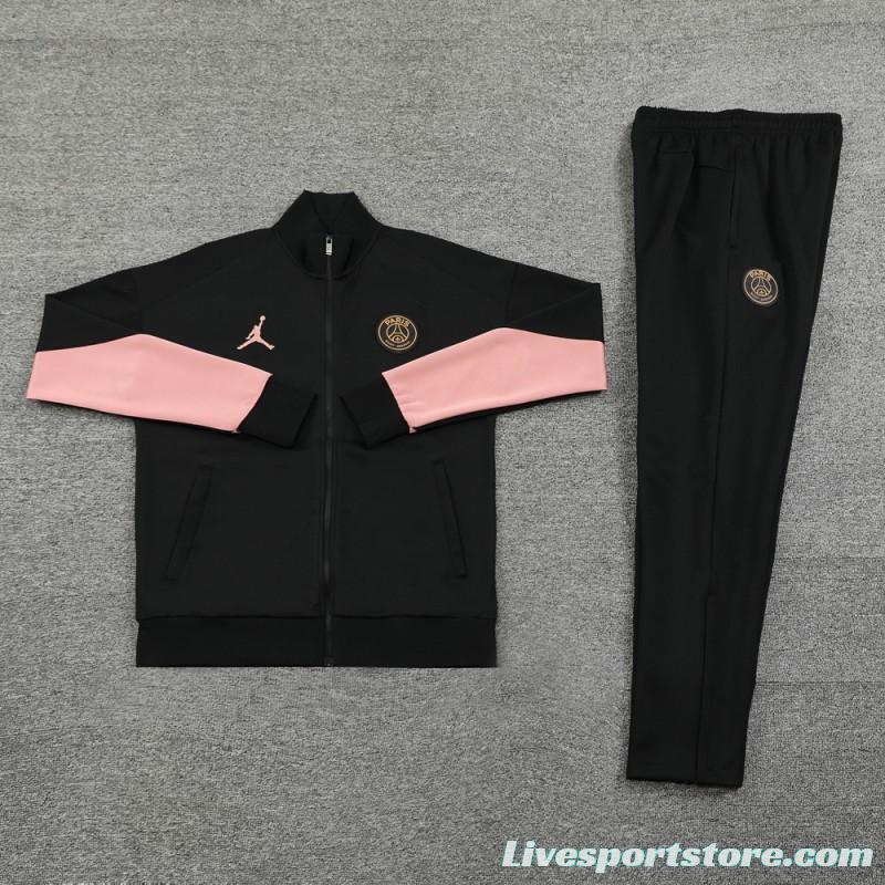 24/25 PSG Black Full Zipper Jacket +Long Pants