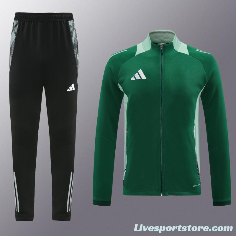 2024 Adidas Green Full Zipper Jacket +Long Pants