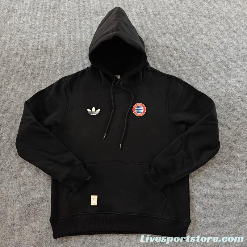 24/25 Bayern Munich Navy/Red/Black/Beige/Grey Hoodie WIth Black Badge