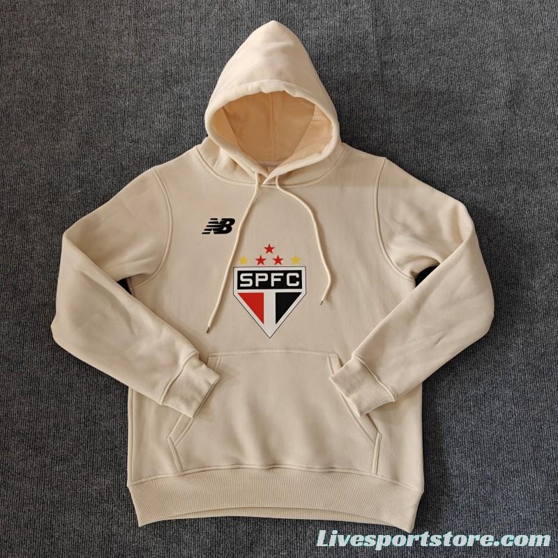 24/25 Sao Paulo Navy/Red/Black/Beige/Grey Hoodie WIth Black Badge