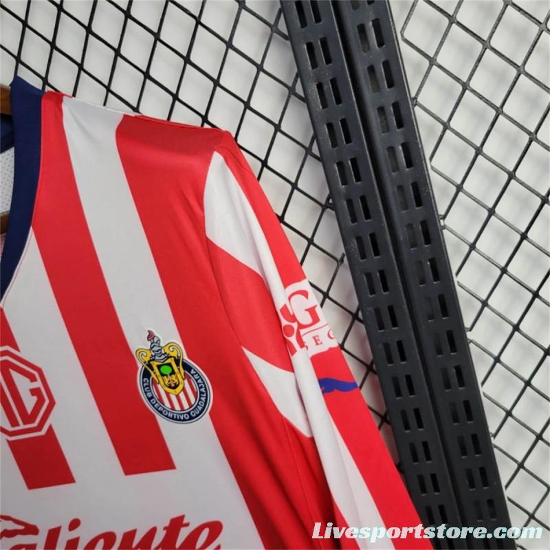 24/25 Chivas Guadalajara Home Long Sleeve Jersey