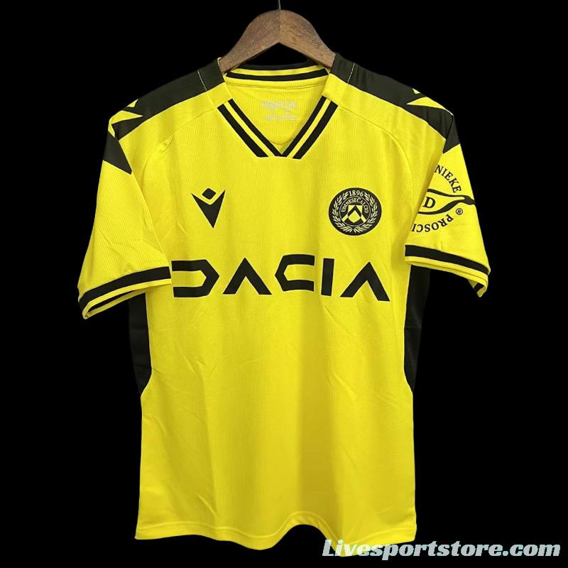 22/23 Udinese Away Yellow Jersey