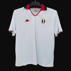 Retro 88/89 AC Miilan Away White Champion League Jersey