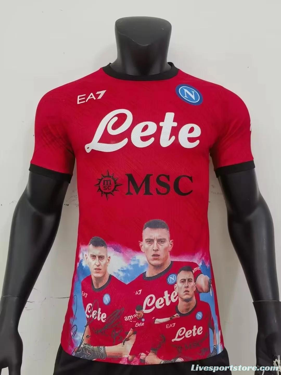 22/23 SSC Napoli Face Game Red Jersey