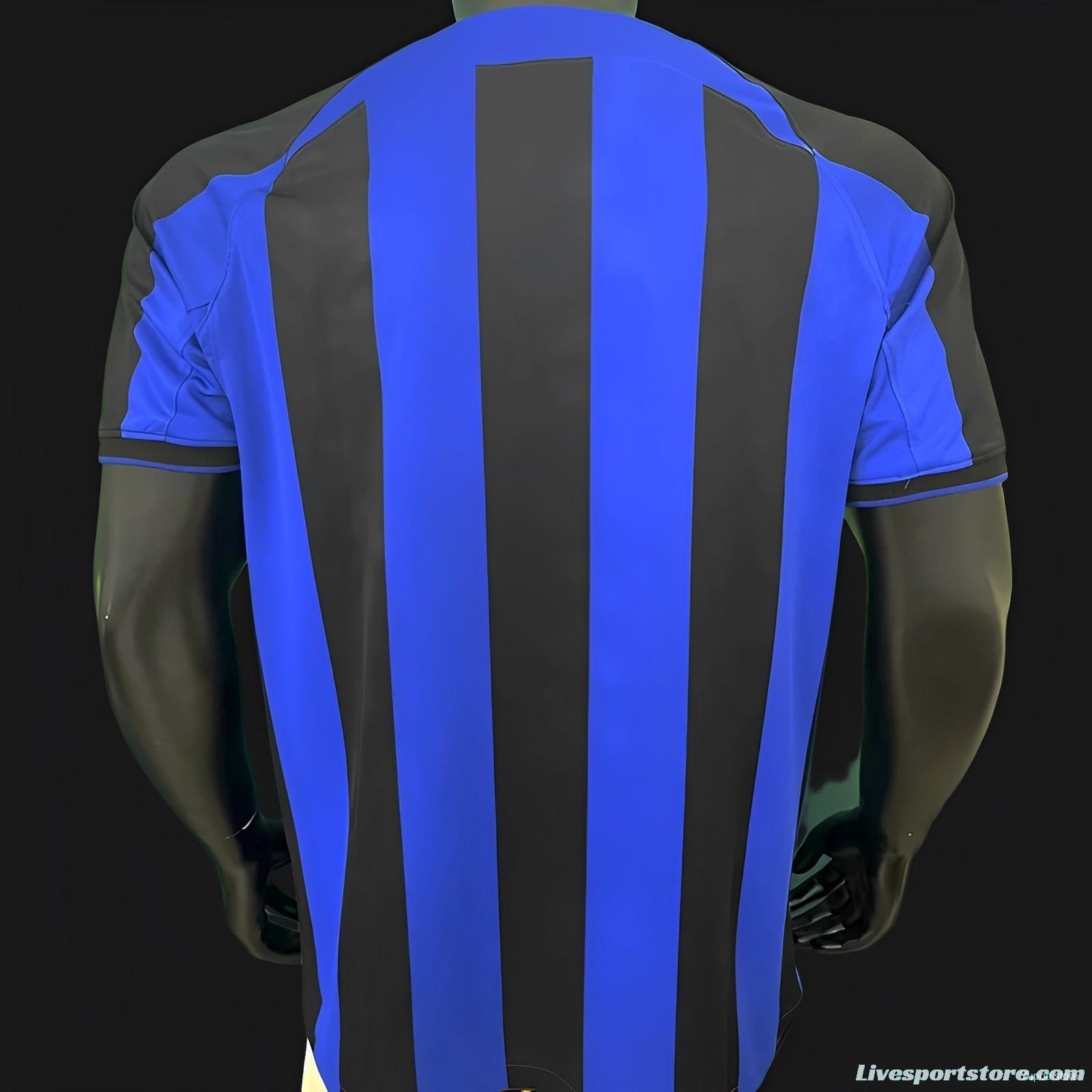 22/23 Inter Milan Home Jersey With Paramount Plus Sponsor