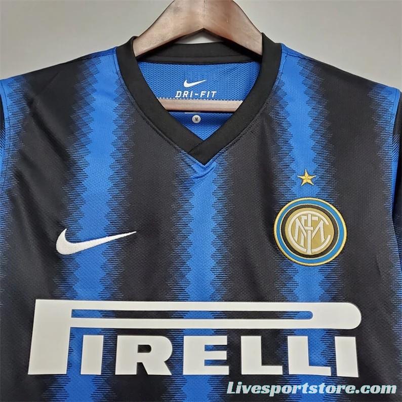 Retro 10/11 Inter Milan Home Long Sleeve Jersey