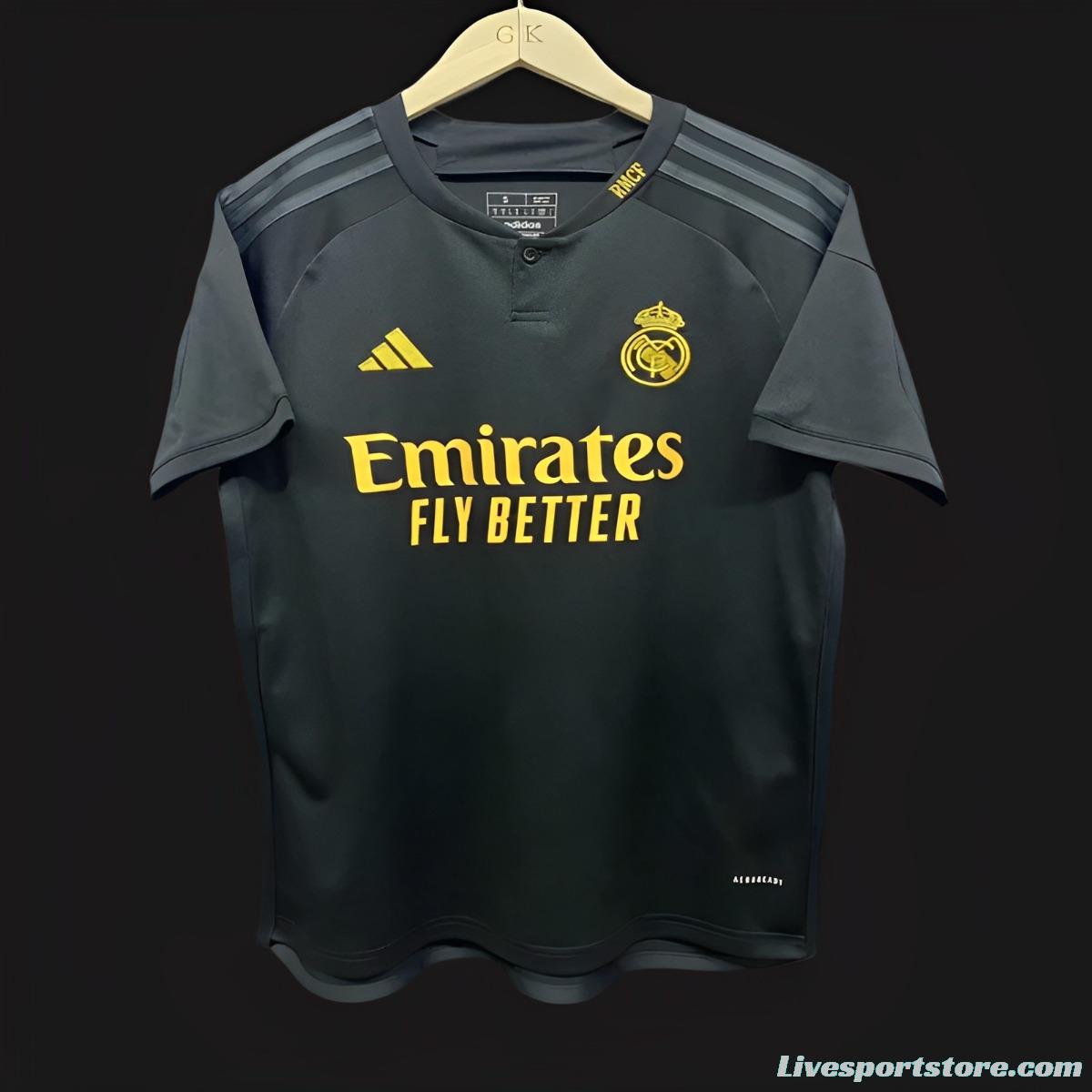 23/24 Real Madrid Black Third Jersey