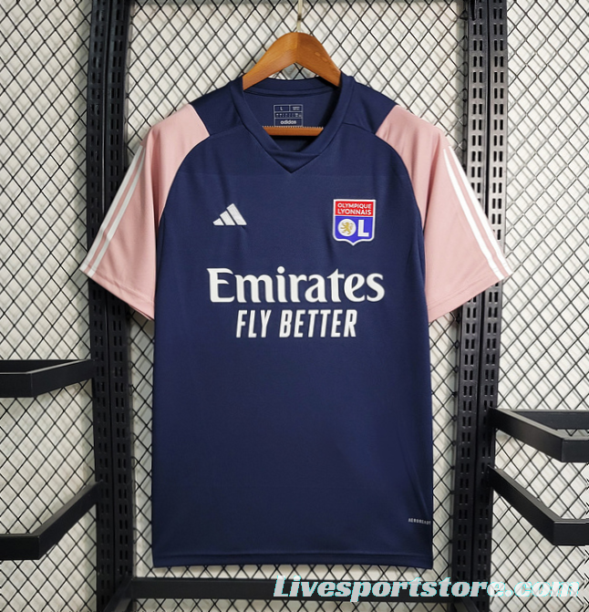 23/24 Olympique Lyonnais Navy Pre-Match Jersey