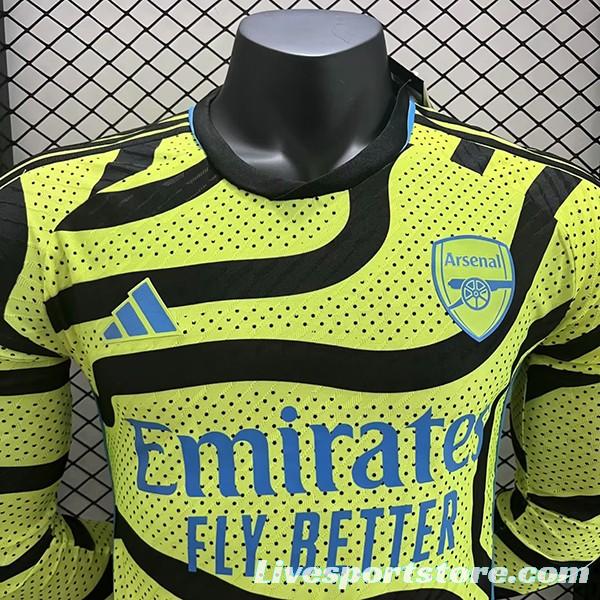 Player version 23/24 Arsenal Away Long Sleeve Jersey