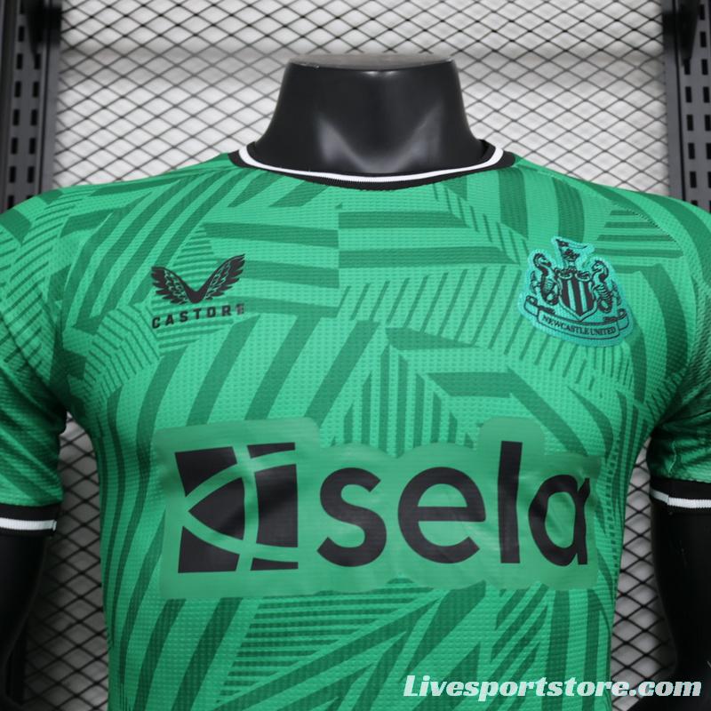 Player Version 23/24 Newcastle United Away Green Jersey