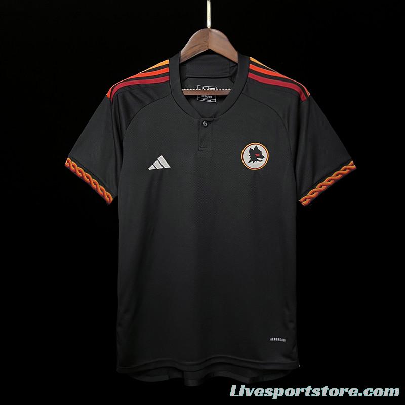 23/24 Roma Third Black Jersey