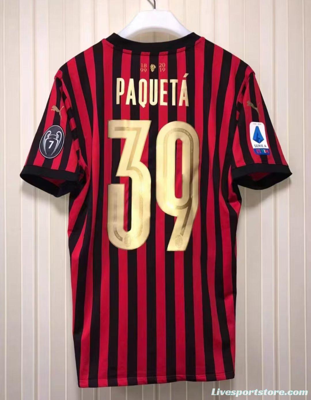 Retro 19/20 AC Milan Anniversary 120TH Home Jersey