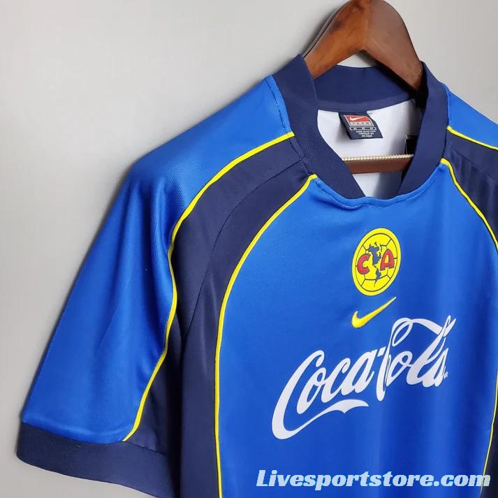 Retro 01/02 Club America Away Blue Jersey