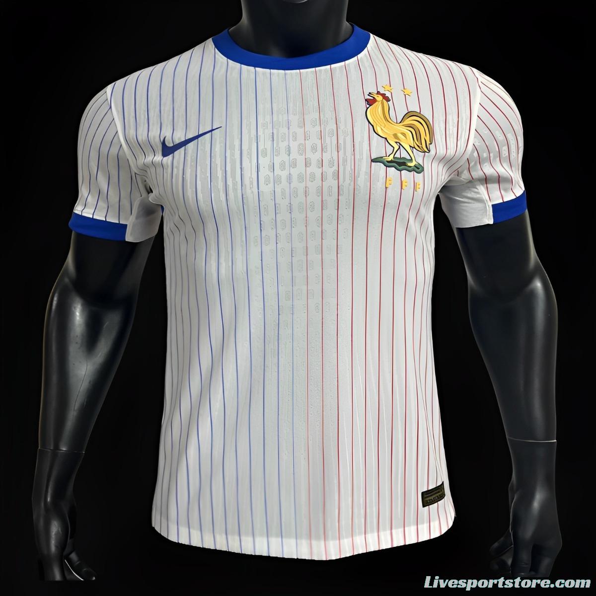 Player Version 2024 France Away White Jersey