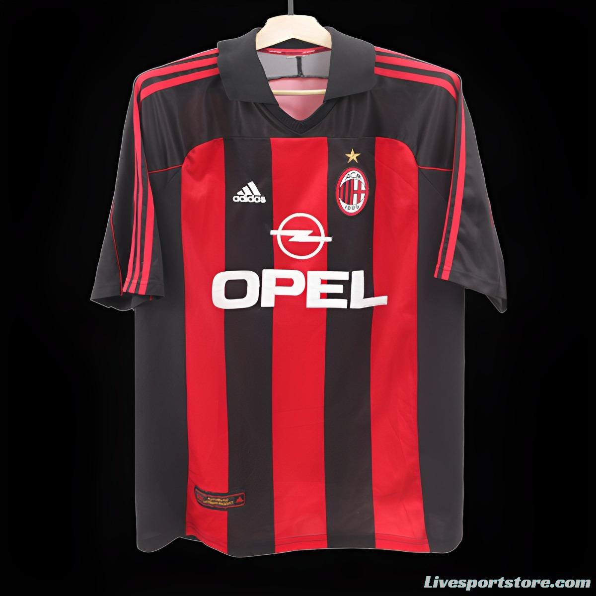 Retro 00/01 AC Milan Home Jersey