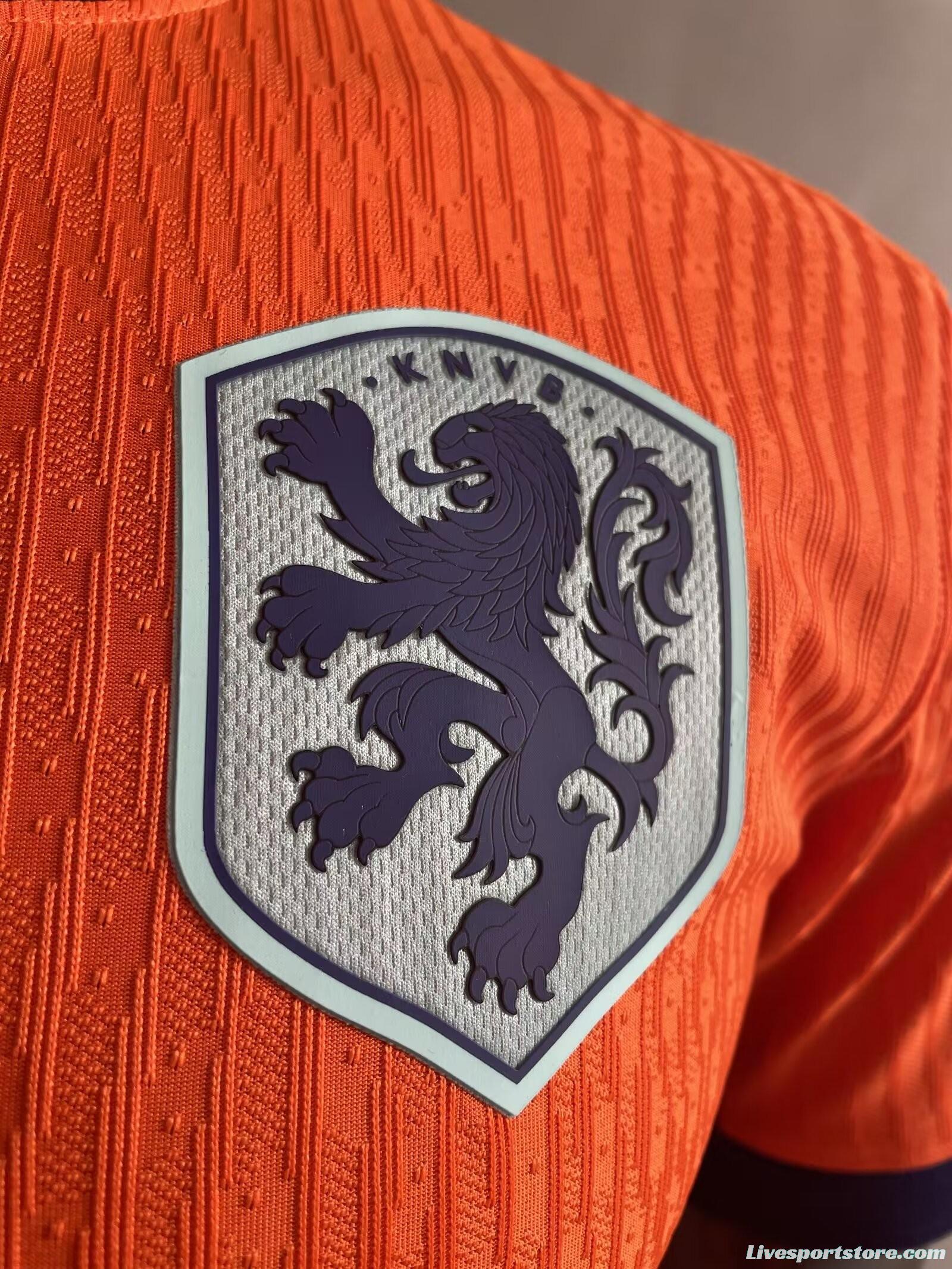 Player Version 2024 Netherlands Home Jersey