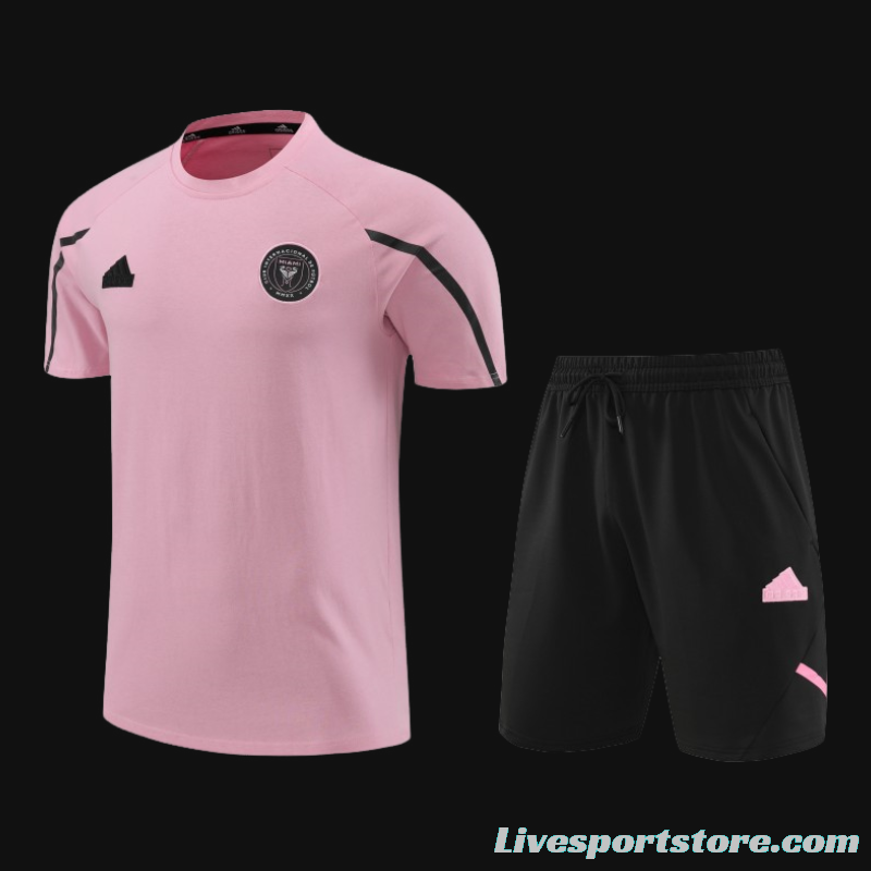 23/24 Inter Miami Pink Cotton Short Sleeve Jersey+Shorts