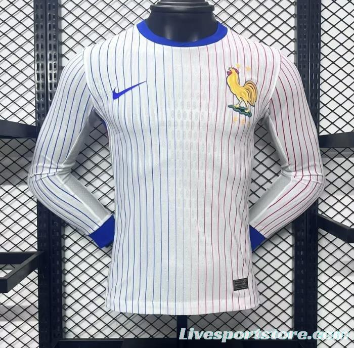 Player Version 2024 France Away Long Sleeve Jersey