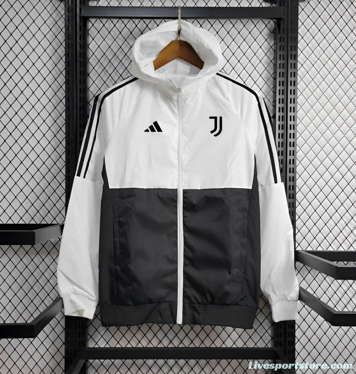 24/25 Juventus Black White Windbreaker