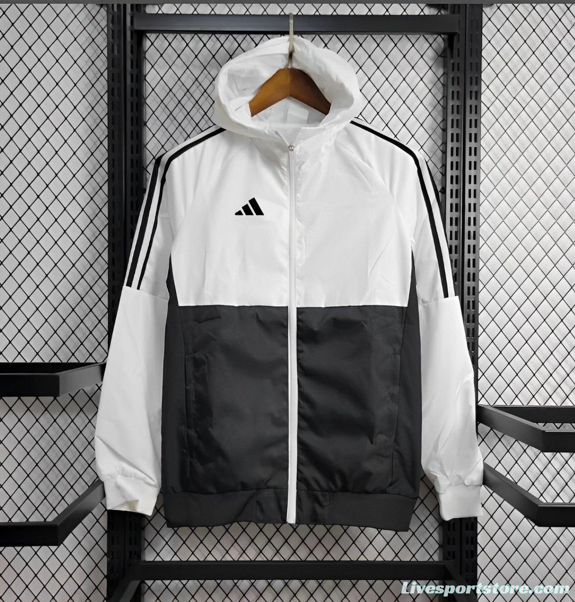 2024 Adidas Black White Windbreaker