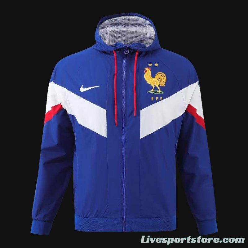 2024 France Blue Windbreaker