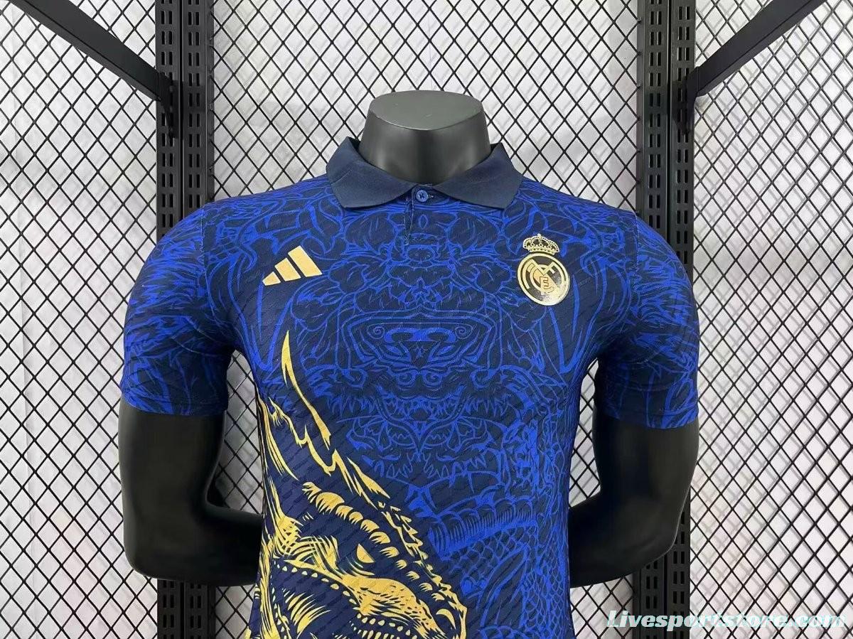 Player Version 24/25 Real Madrid Yellow Dragon Jersey