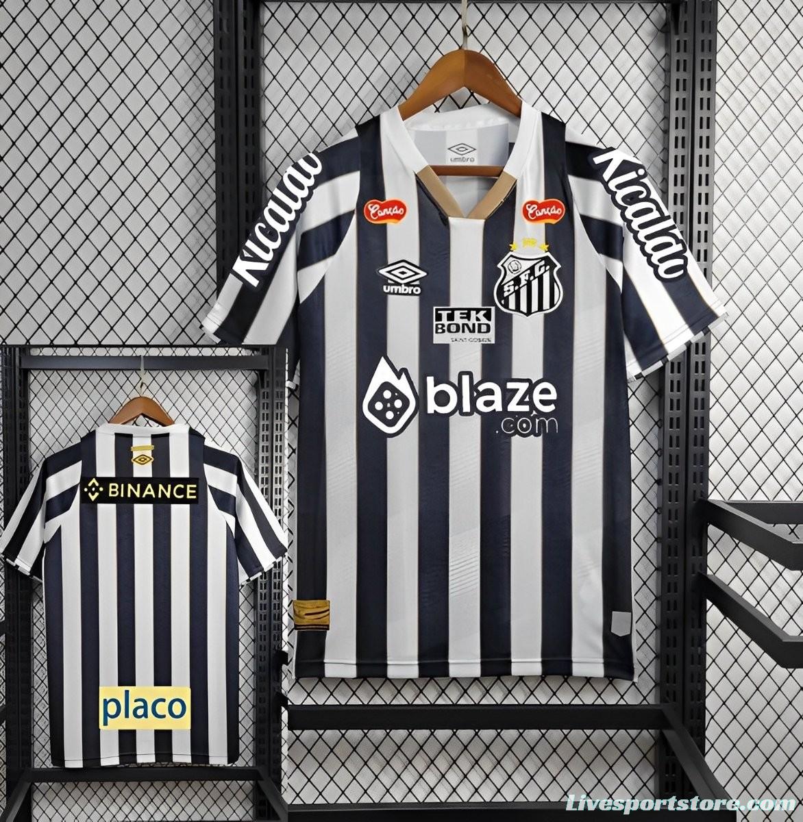 24/25 Santos Away Jersey + All Sponsors