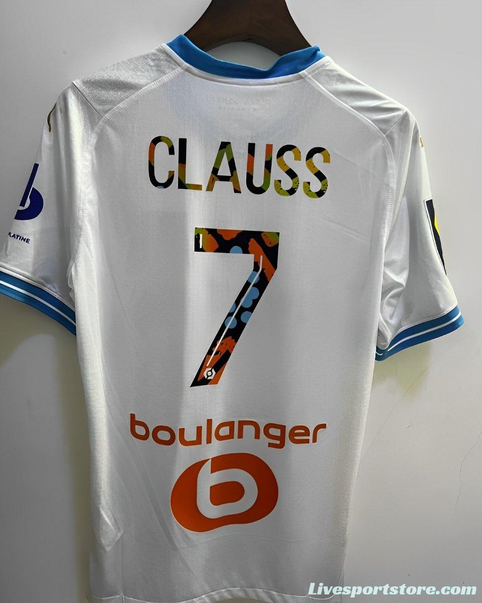 23/24 Olympique Marseille OM Africa Jersey CLAUSS AUBAMEYANG Home Jersey