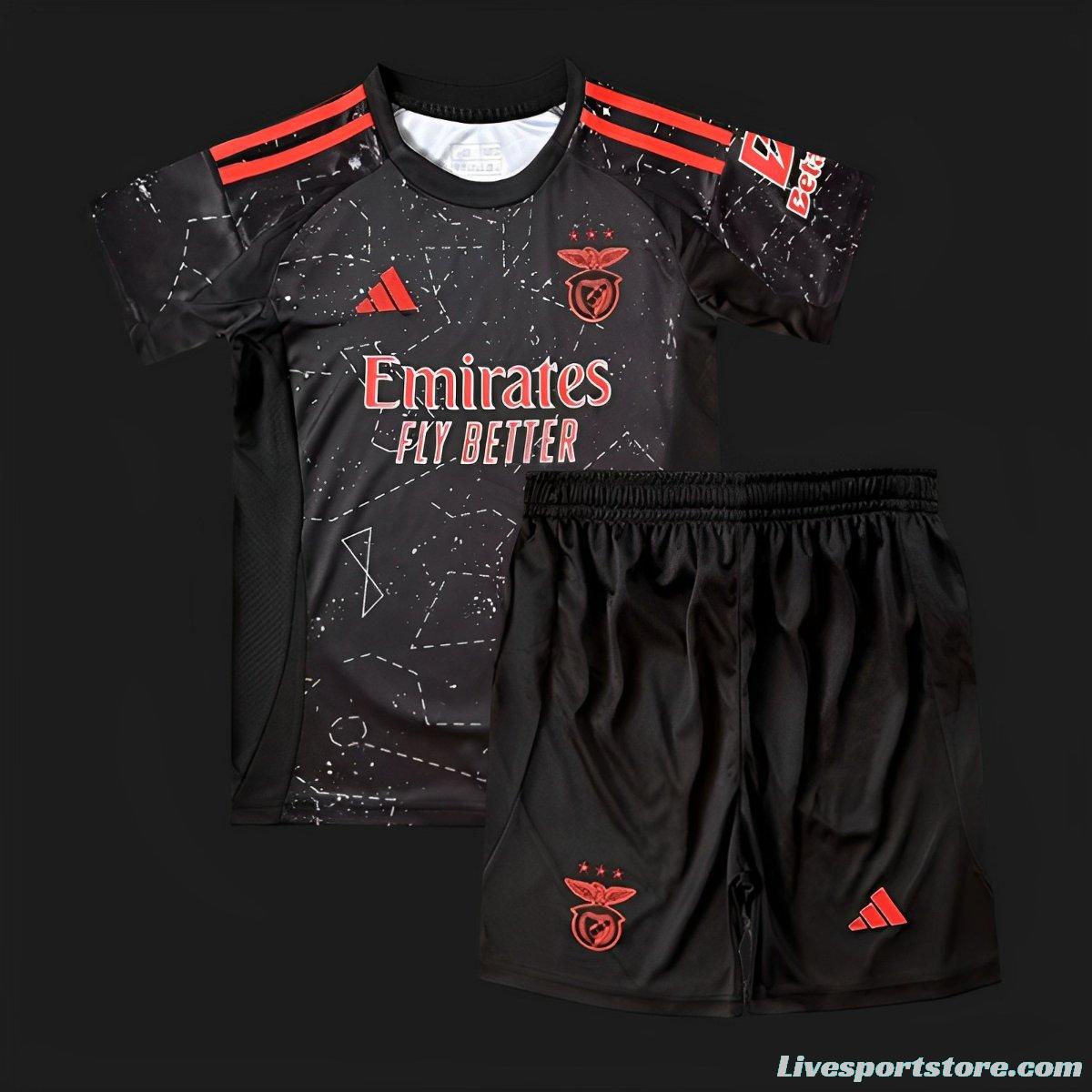 24/25 Kids Benfica Away Black Jersey