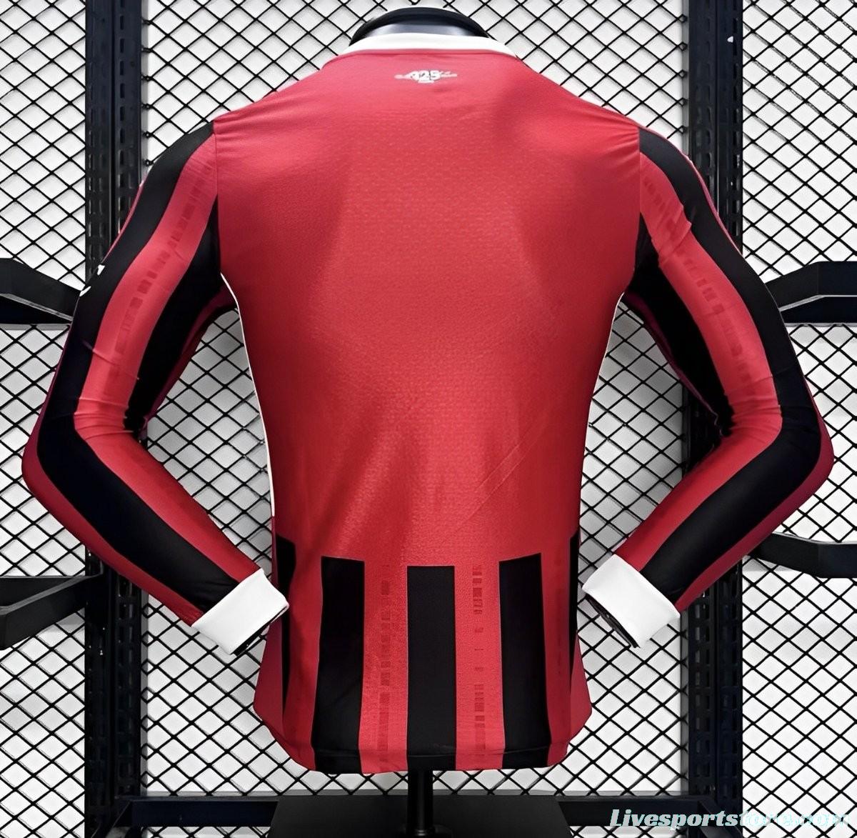 Player Version 24/25 AC Milan Home Long Sleeve Jersey