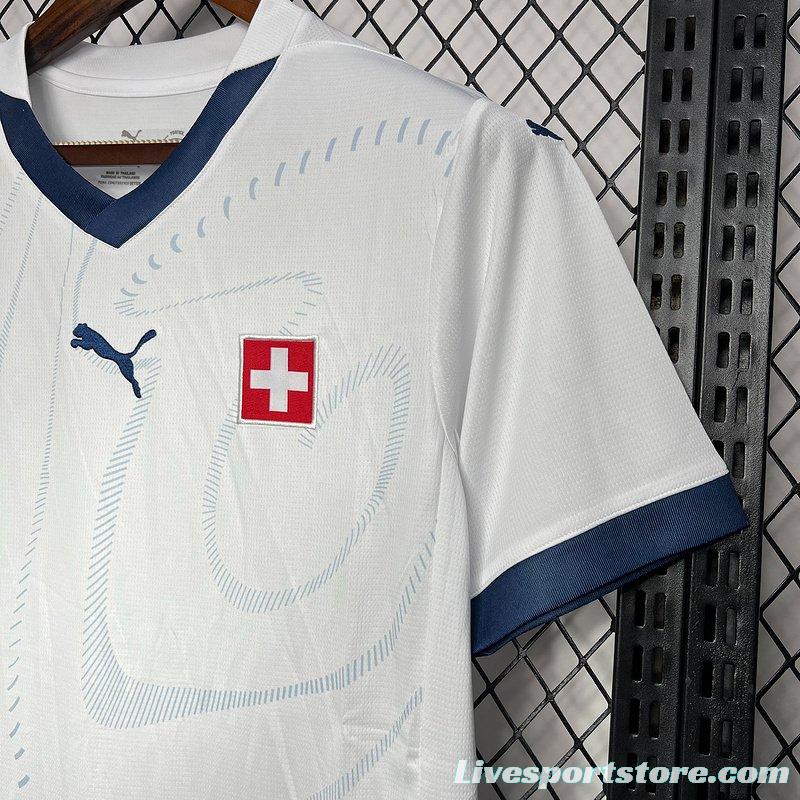 2024 Switzerland Away White Jersey