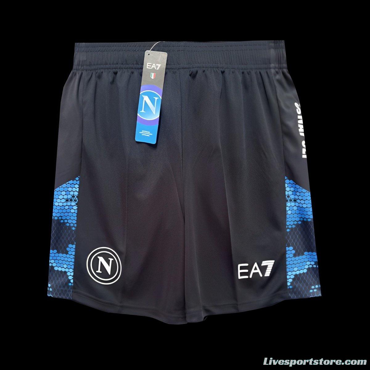 24/25 SSC Napoli/EA7 Navy Blue Shorts