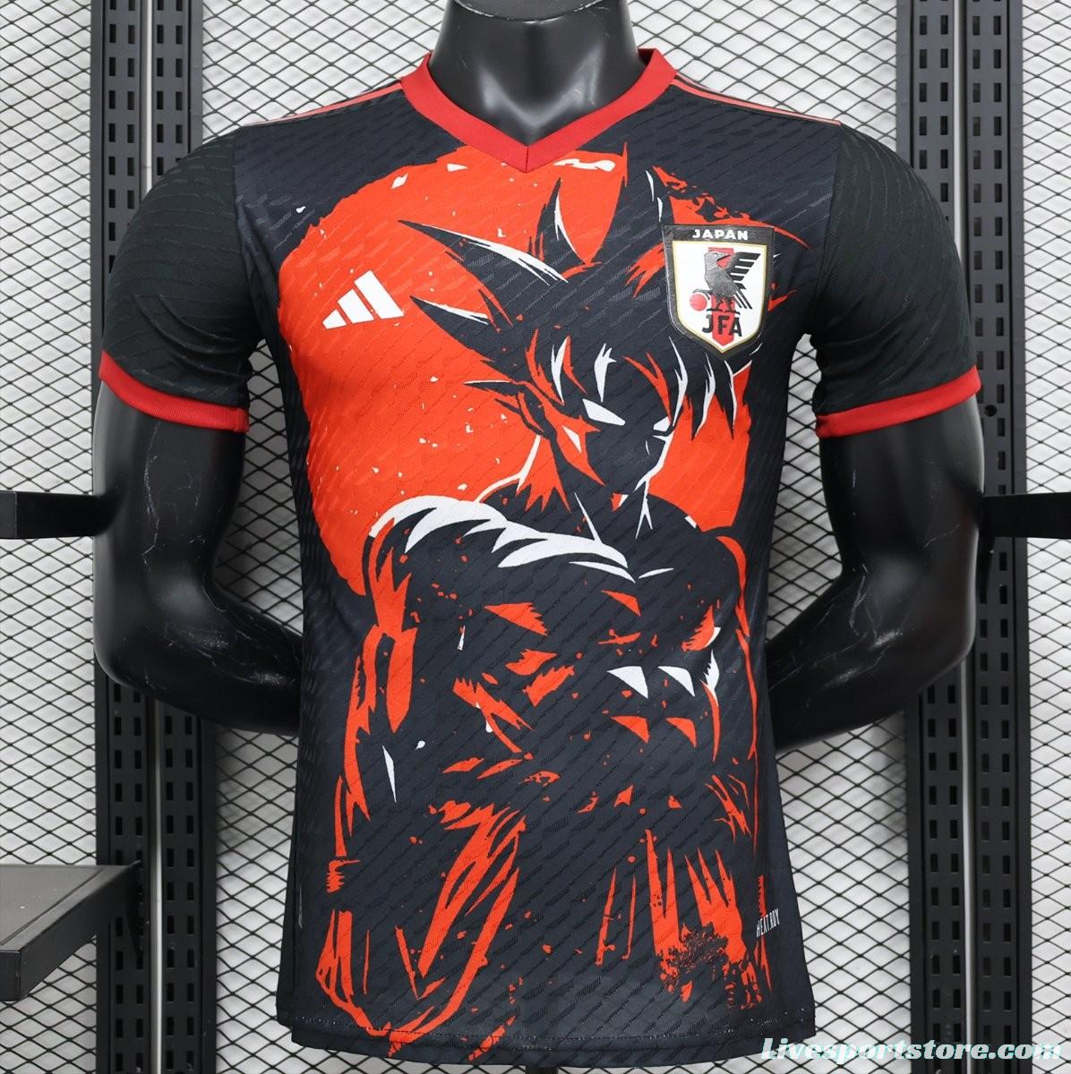 Player Version 2024 Japan Dragon Ball Goku Red/Black Jersey