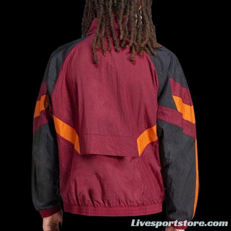 24/25 Roma x Adidas Original Full Zipper Track Top Windbreaker