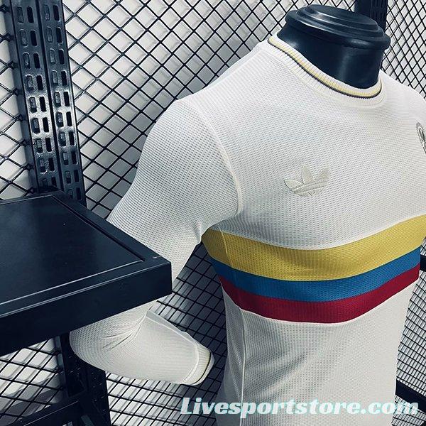 Player Version 2024 Colombia White 120Th Anniversary Long Sleeve Jersey