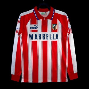 Retro 04/05 Long Sleeve Atletico Madrid Home Jersey